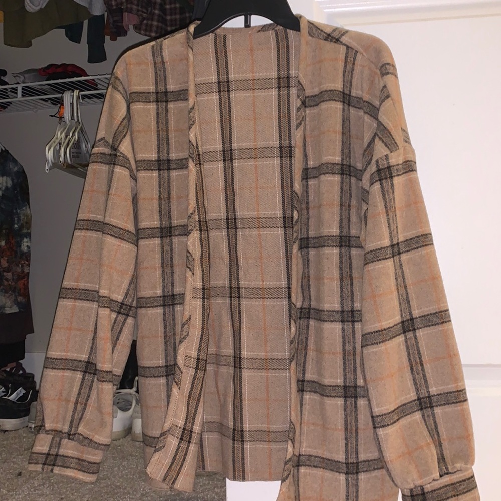 Flannel cardigan